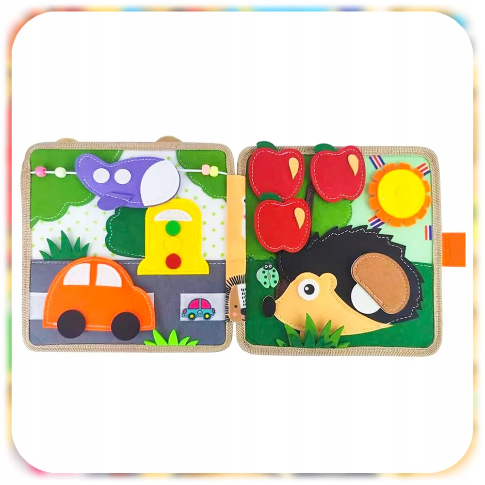 MONTESSORI JAUTIMO KNYGA LAIKOMOJI VELTINĖ KNYGA VAIKAMS