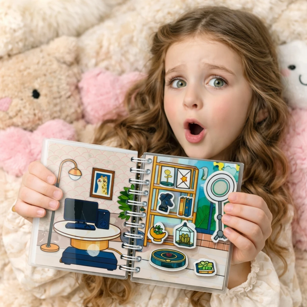 Montessori knyga Toca Boca Ramiai užimta knyga kelionėms, dovana vaikui