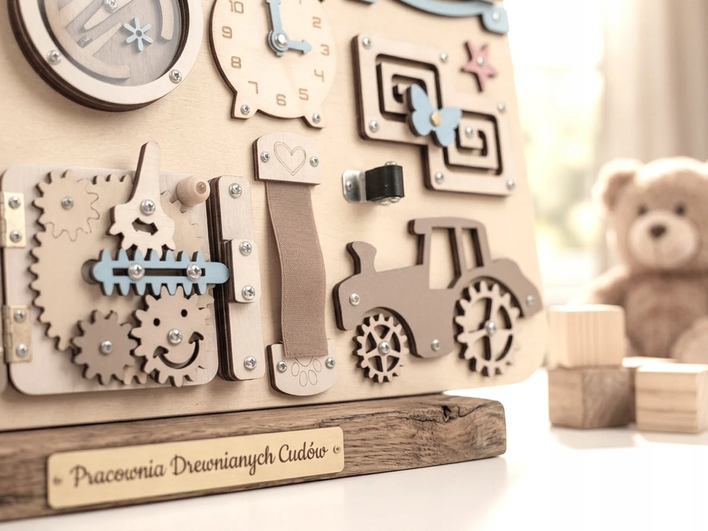 Montessori sensorinė MANIPULIAVIMO LENTA Didelė XXL 60cm laisvas vardas
