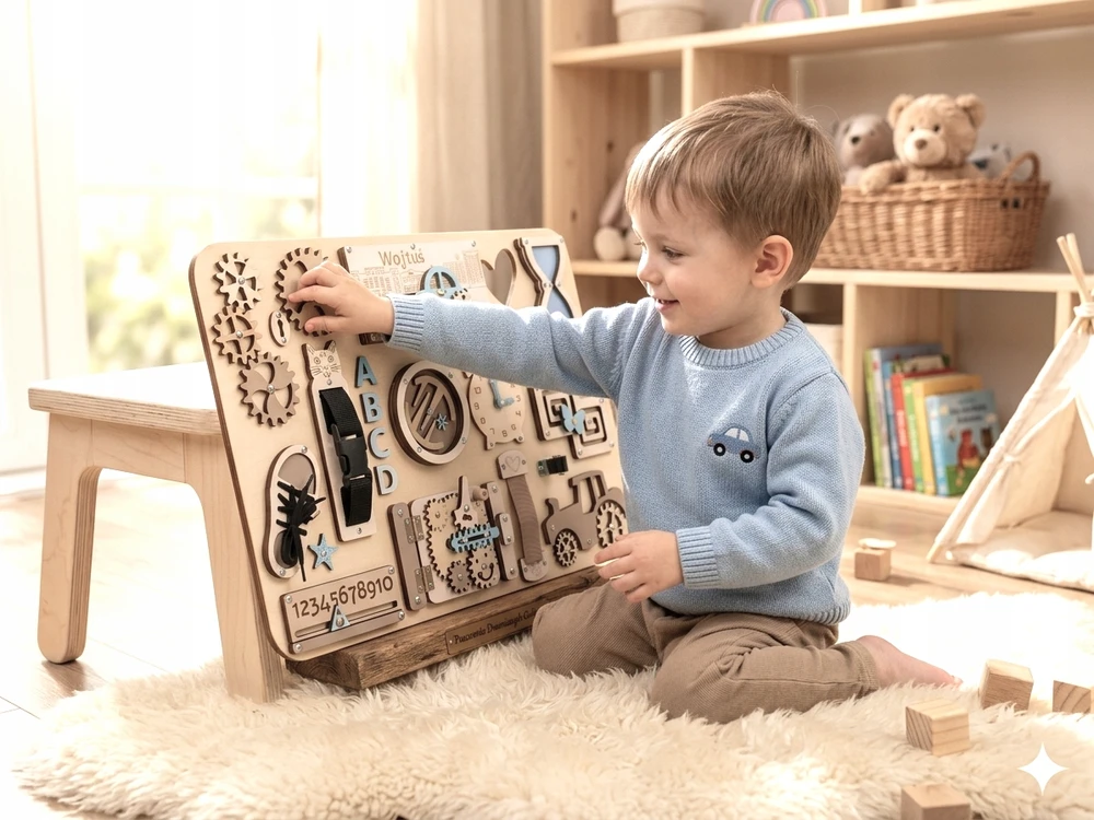 Montessori sensorinė MANIPULIAVIMO LENTA Didelė XXL 60cm laisvas vardas