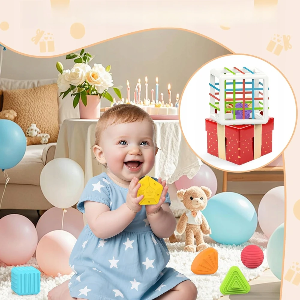 „Montessori žaislai 1 metų amžiaus, 6 dalių įvairių jutimų formų mokymosi dovanos“