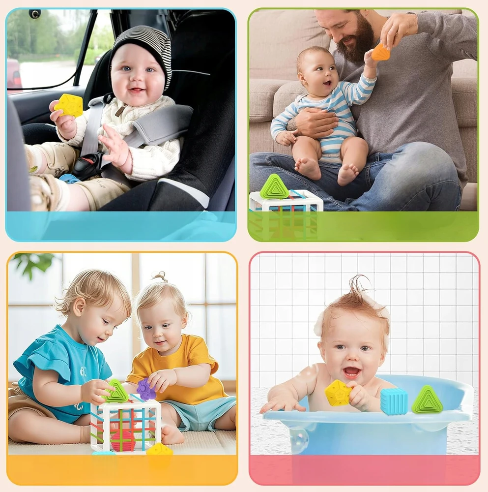 „Montessori žaislai 1 metų amžiaus, 6 dalių įvairių jutimų formų mokymosi dovanos“