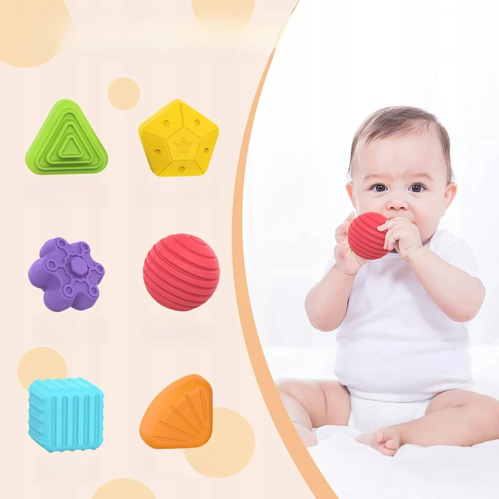 „Montessori žaislai 1 metų amžiaus, 6 dalių įvairių jutimų formų mokymosi dovanos“