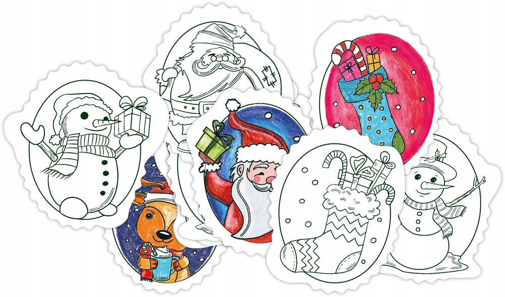 Monumi Christmas medžio hangers coloring page