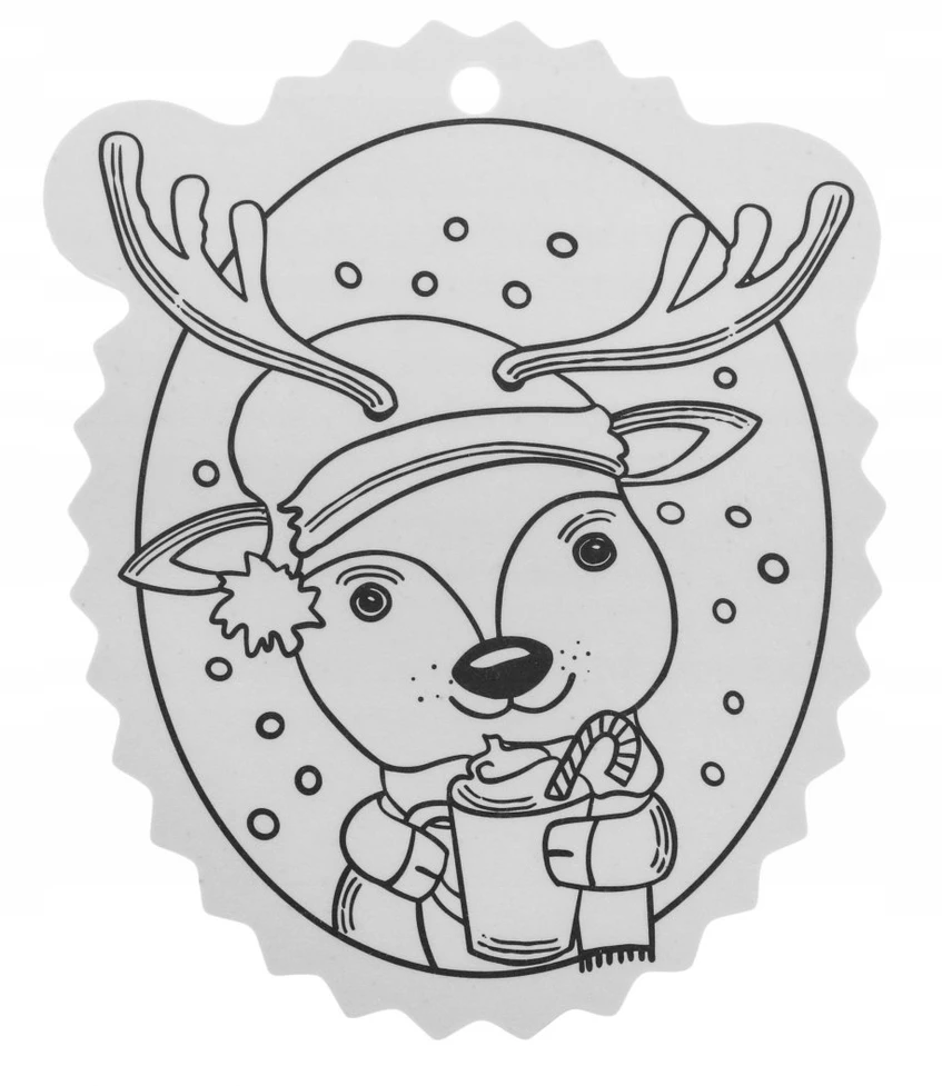 Monumi Christmas medžio hangers coloring page