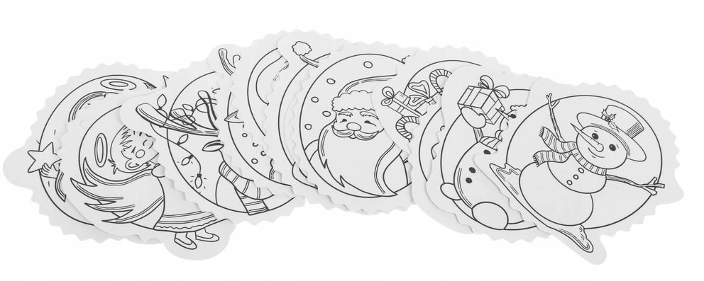 Monumi Christmas medžio hangers coloring page