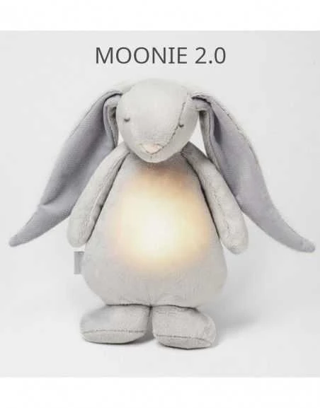 Moonie 2.0 migdukas Humming Bunny - Sidabrinis su garso įrašymo funkcija