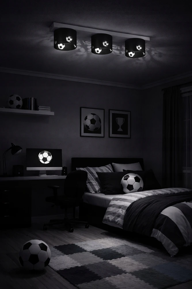 Moonlight CHŁOPIĘCA LAMPA PLAFON SUFITOWY ŻYRANDOL LED GX53 PIŁKA NOŻNA CHŁOPCY