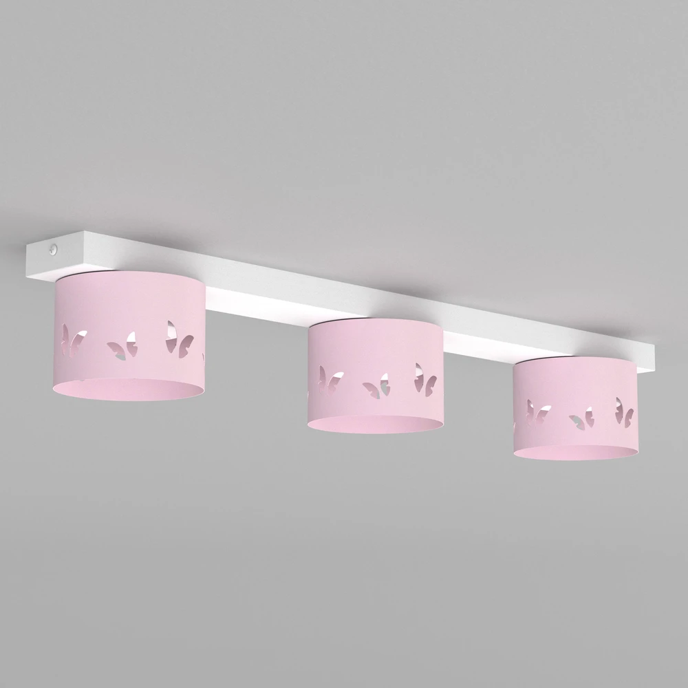 Moonlight DZIECIĘCA LAMPA PLAFON SUFITOWY ŻYRANDOL LED GX53 MOTYL DLA DZIEWCZYNKI