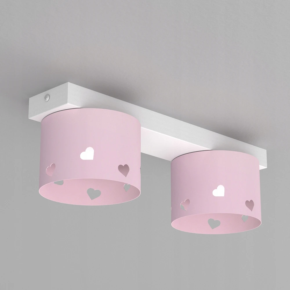 Moonlight DZIECIĘCA LAMPA PLAFON SUFITOWY ŻYRANDOL LED GX53 SERCE DLA DZIEWCZYNKI