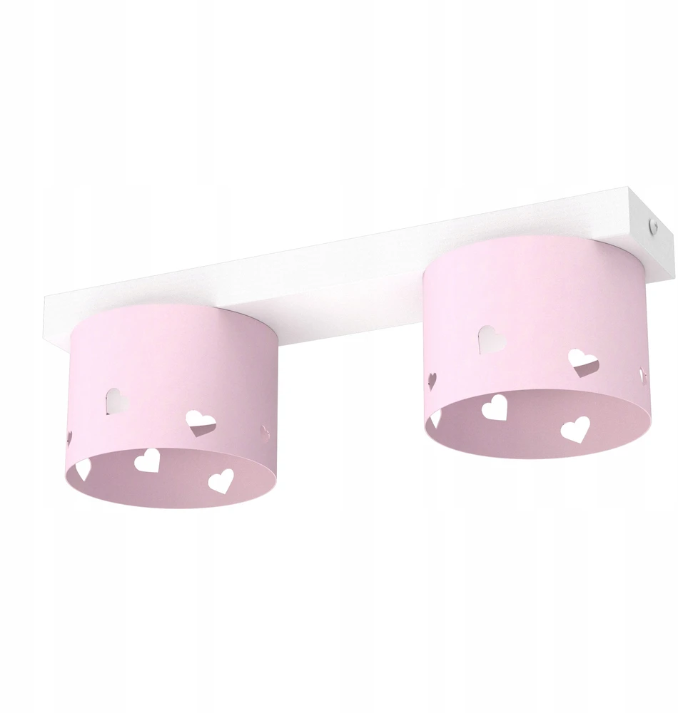 Moonlight DZIECIĘCA LAMPA PLAFON SUFITOWY ŻYRANDOL LED GX53 SERCE DLA DZIEWCZYNKI