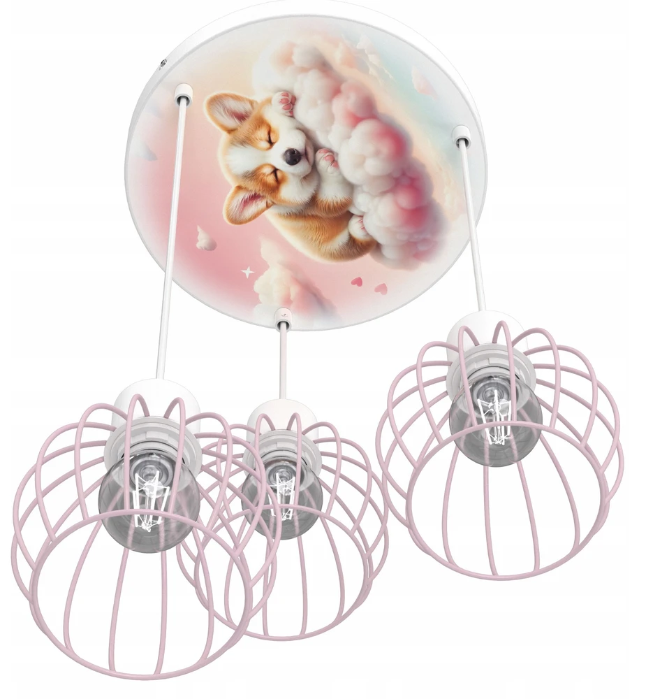 Moonlight DZIECIĘCA LAMPA SUFITOWA WISZĄCA PIESEK LED POLSKA LAMPA E27 POLSKA LAMPA