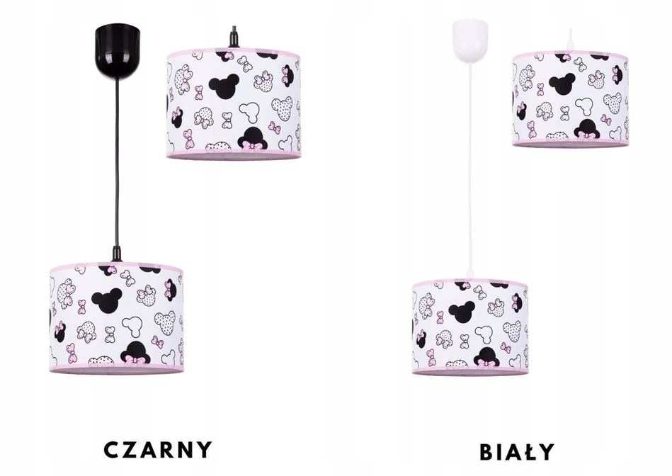Moonlight LAMPA WISZĄCA DZIECIĘCA ABAŻUR MYSZKA MIKI DZIEWCZYNKA NOWOCZESNA LAMPA LED