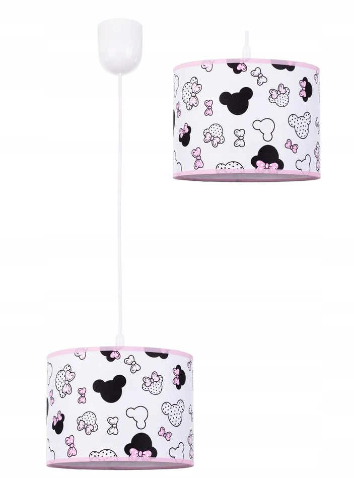 Moonlight LAMPA WISZĄCA DZIECIĘCA ABAŻUR MYSZKA MIKI DZIEWCZYNKA NOWOCZESNA LAMPA LED