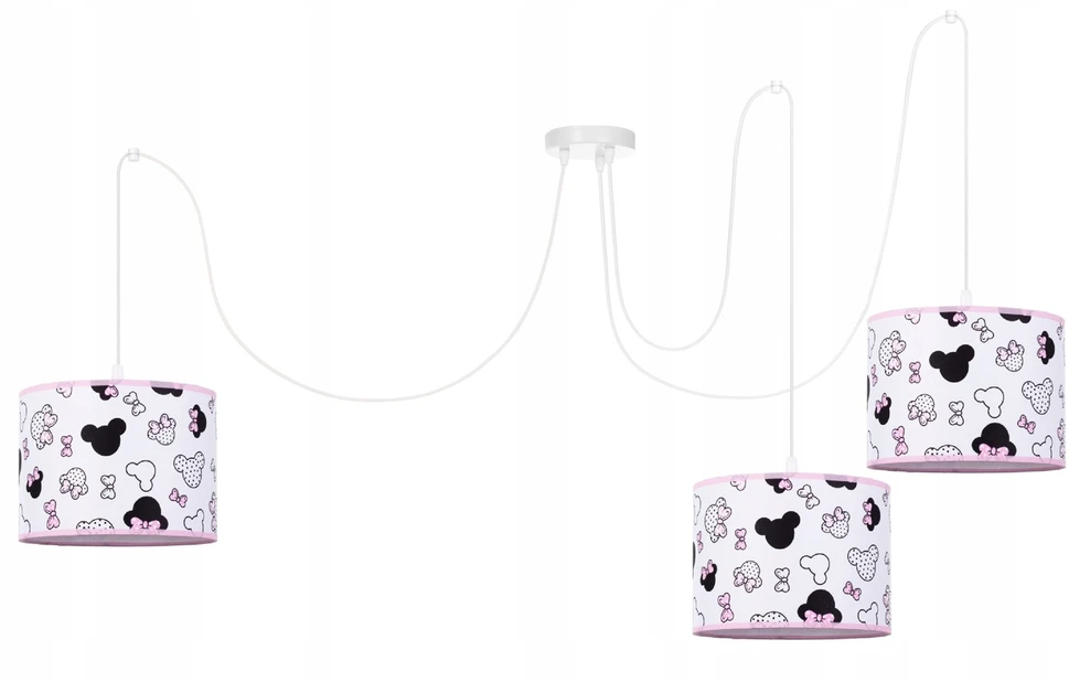 Moonlight LAMPA WISZĄCA DZIECIĘCA LAMPA Z ABAŻURAMI MINNIE SPIDER PAJĄK E27 LED