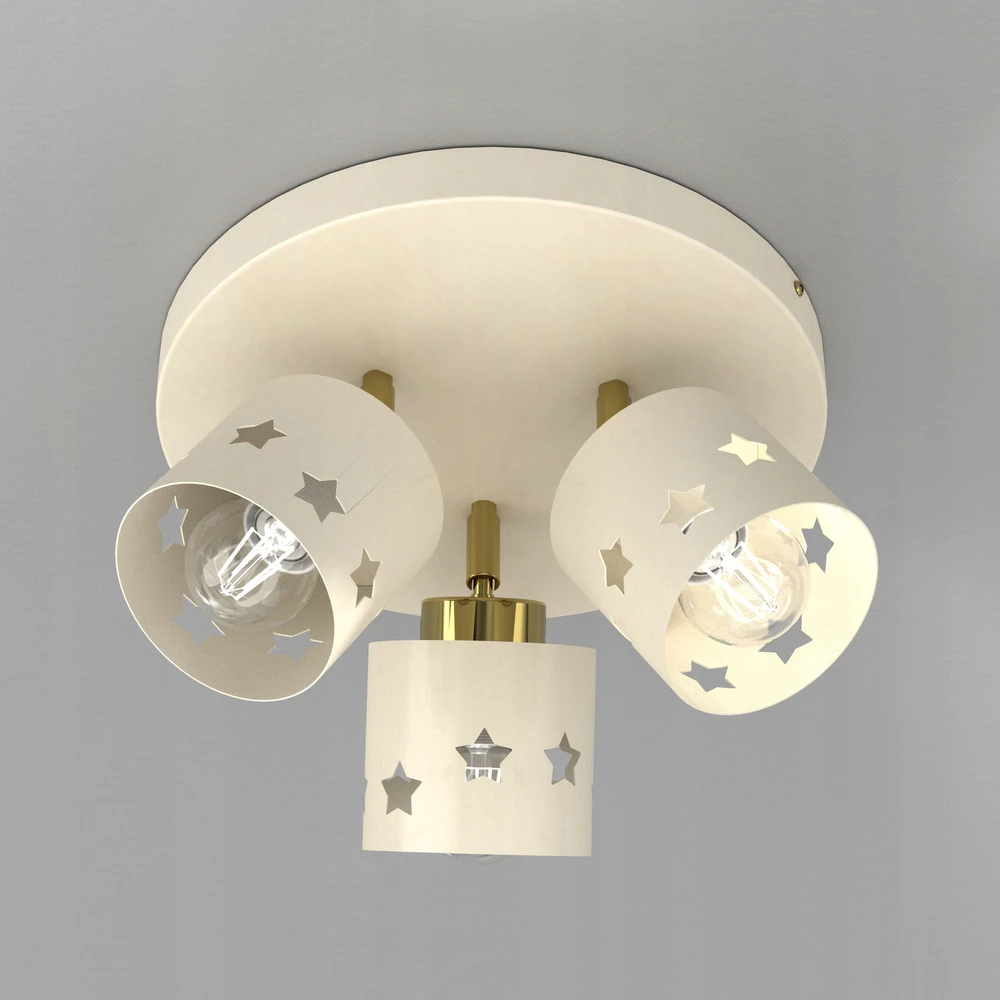 Moonlight MERGAITĖS LUBŲ LEMPAS LED SIETUMAS 3XE27 BEIGE STARS