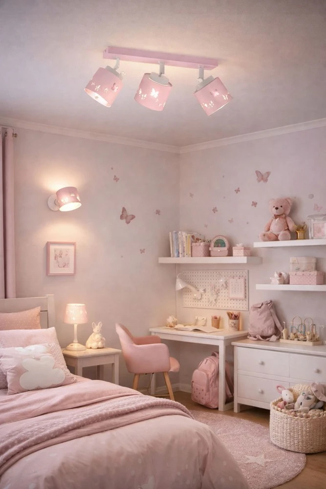 Moonlight MERGAITĖS LUBŲ LEMPAS LED SIETUMAS 3XE27 BEIGE STARS