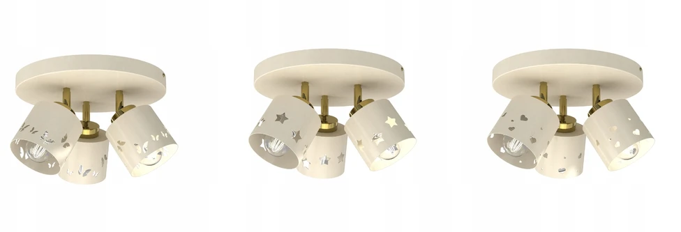 Moonlight MERGAITĖS LUBŲ LEMPAS LED SIETUMAS 3XE27 BEIGE STARS