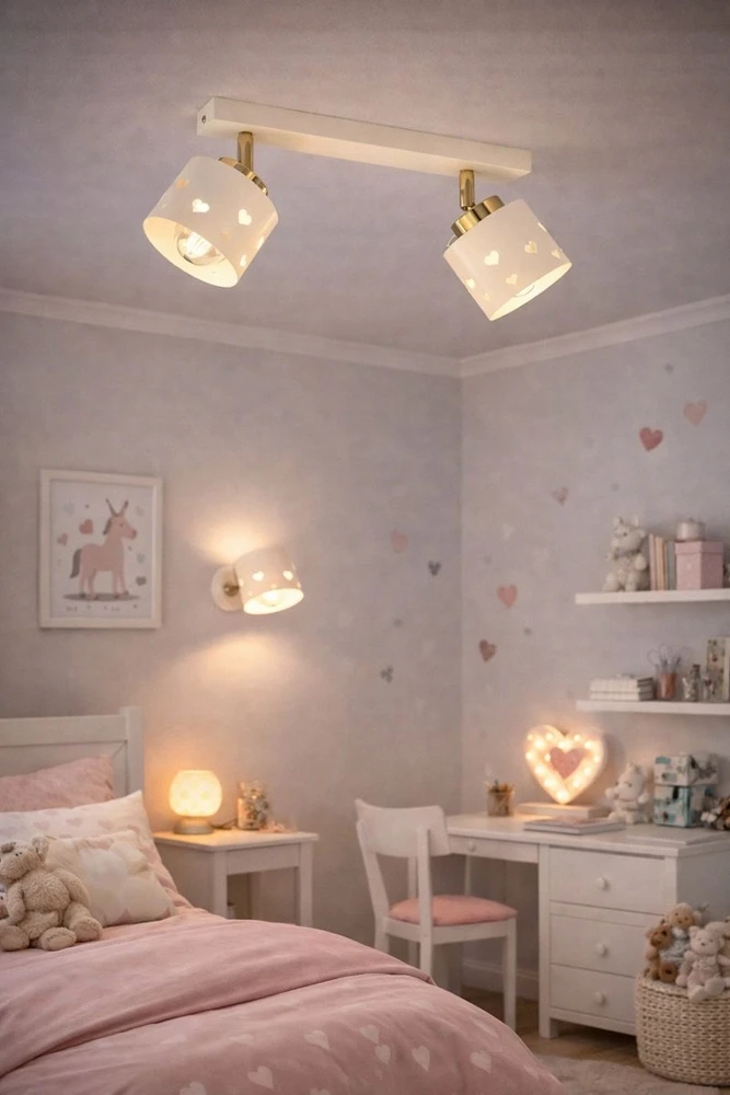 Moonlight MERGAITĖS LUBŲ LEMPAS LED SIETUMAS 3XE27 BEIGE STARS