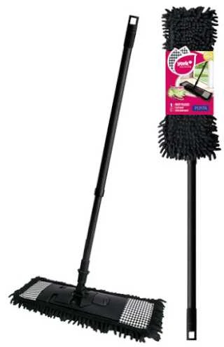 Mop šepetys grindims plauti Pepita YORK 76x26x29cm juodas