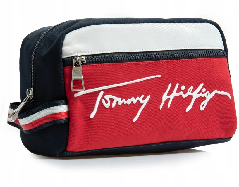 Moteriška kosmetinė Tommy Hilfiger TH SIGNATURE Washbag, tamsiai mėlyna AM0AM07293 DW5