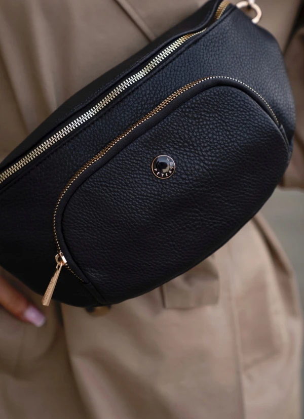 Moteriškas juodas Peterson liemens krepšys Crossbody City pečių krepšys