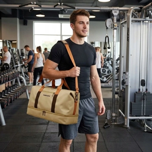 Moteriškas vyriškas sportinis kelioninis krepšys, didelis, lengvas, 38L, unisex