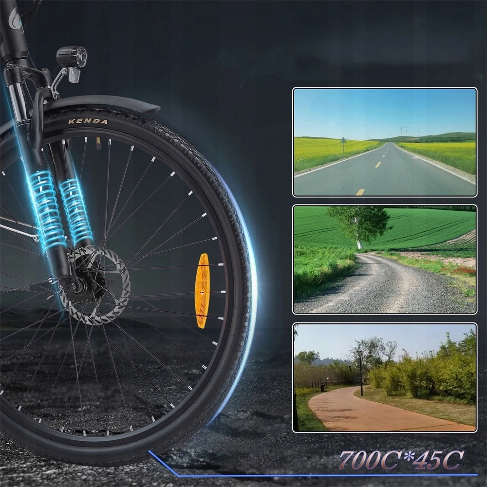 Moteriški / vyriški elektriniai dviračiai TTGO HZ-28ST 120KM 28'' 250W 36V 20Ah-EU