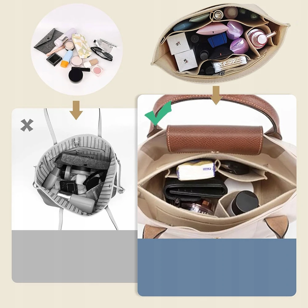 Moteriškos rankinės įdėklas Longchamp M