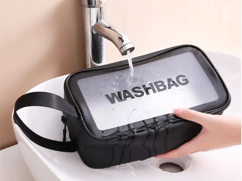 MOTERIŠKŲ VYRIŠKŲ KOSMETIKŲ KREPŠINIŲ RINKINYS 3in1 TRAVEL TRAVEL TRANSPARENT XL