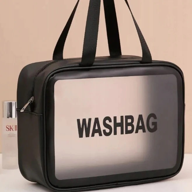 MOTERIŠKŲ VYRIŠKŲ KOSMETIKŲ KREPŠINIŲ RINKINYS 3in1 TRAVEL TRAVEL TRANSPARENT XL