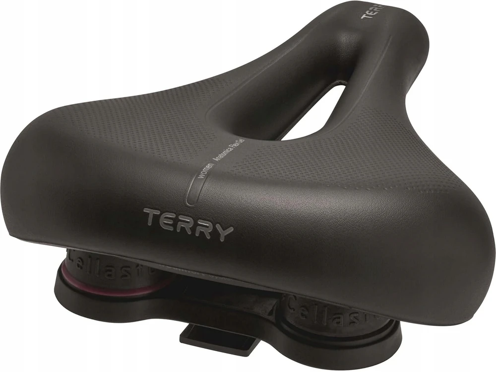 Moterų miesto žygių dviračio balnelis Terry Anatomica Flex Gel Juodas