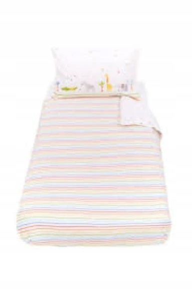 MOTHERCARE Patalynė dziecięca bawełniana 2 el. Dwustronna ZOO /PASKI 120X150