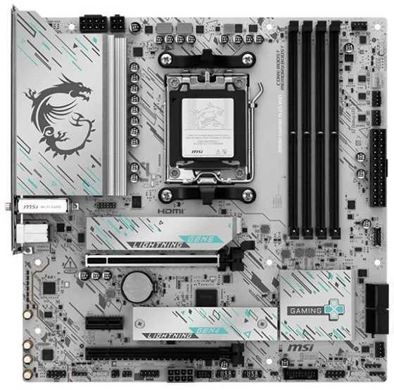 MSI B850M GAMING PLUS WIFI | Procesorių šeima AMD | Procesoriaus lizdas AM5 | DDR5 | Palaikomos standžiojo disko sąsajos SATA, M.2 | SATA jungčių skaičius 4