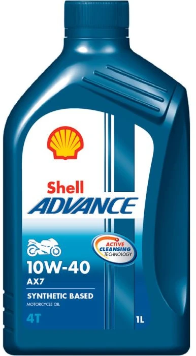 Alyva motociklams Shell AX7 10W40, 4L