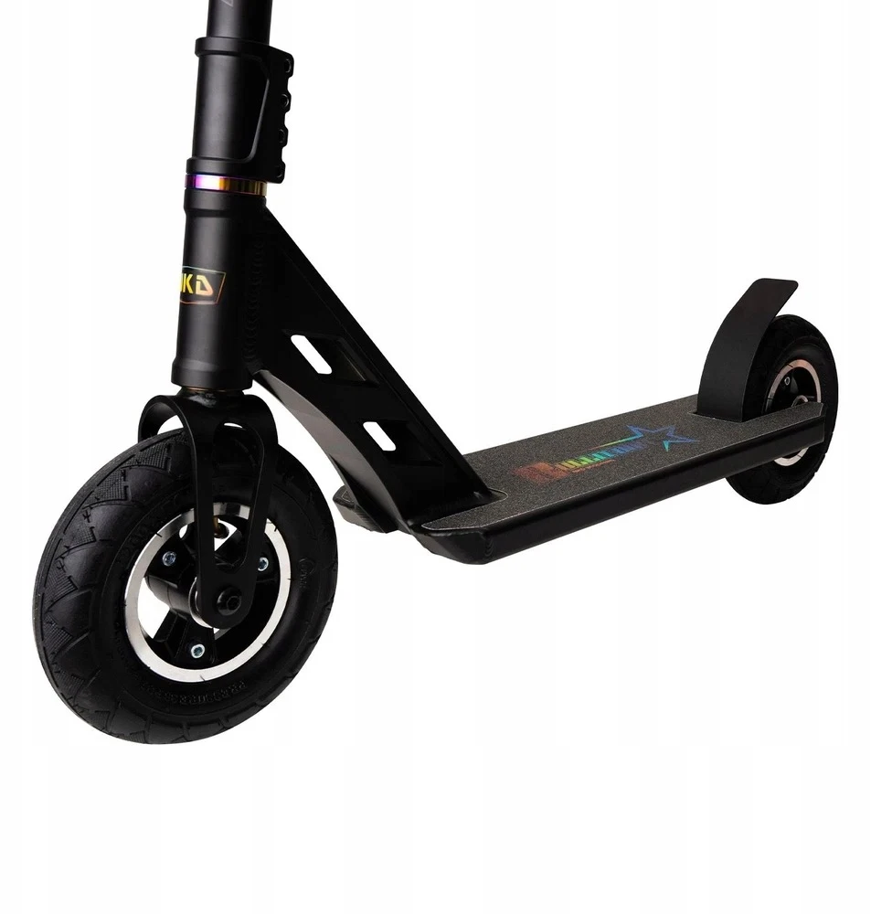 Motoroleris NKD Bullit Dirt Scooter juoda-vaivorykštė-92cm