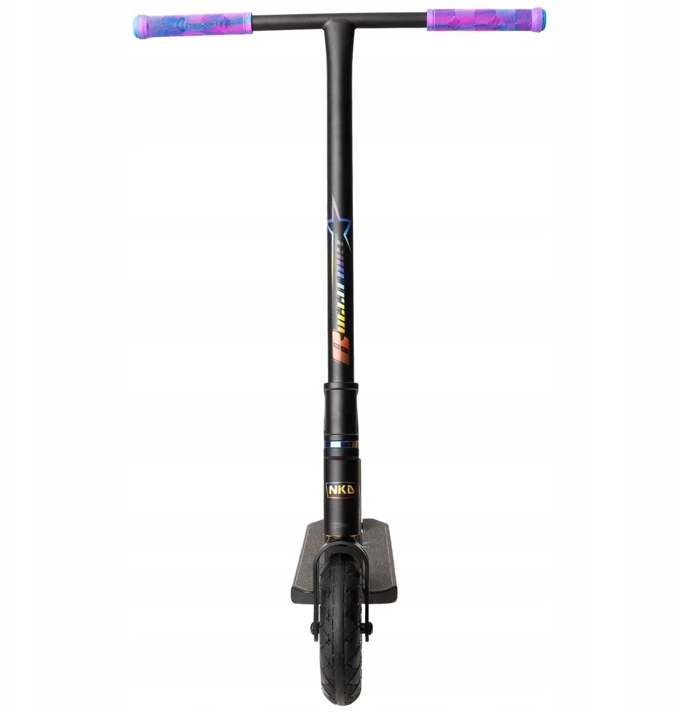 Motoroleris NKD Bullit Dirt Scooter juoda-vaivorykštė-92cm