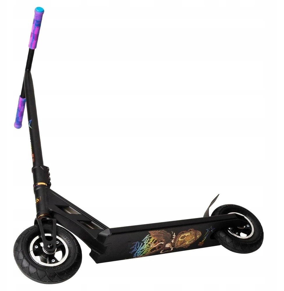 Motoroleris NKD Bullit Dirt Scooter juoda-vaivorykštė-92cm