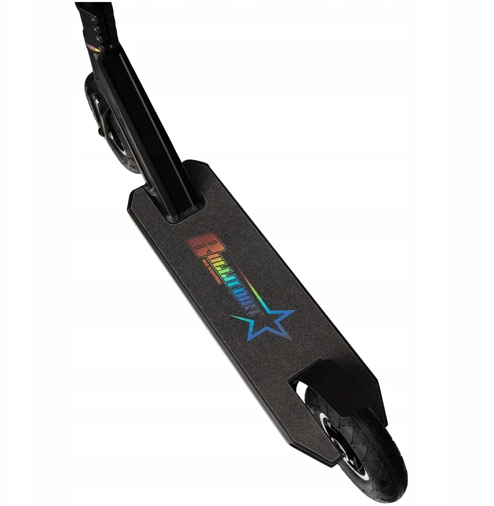 Motoroleris NKD Bullit Dirt Scooter juoda-vaivorykštė-92cm