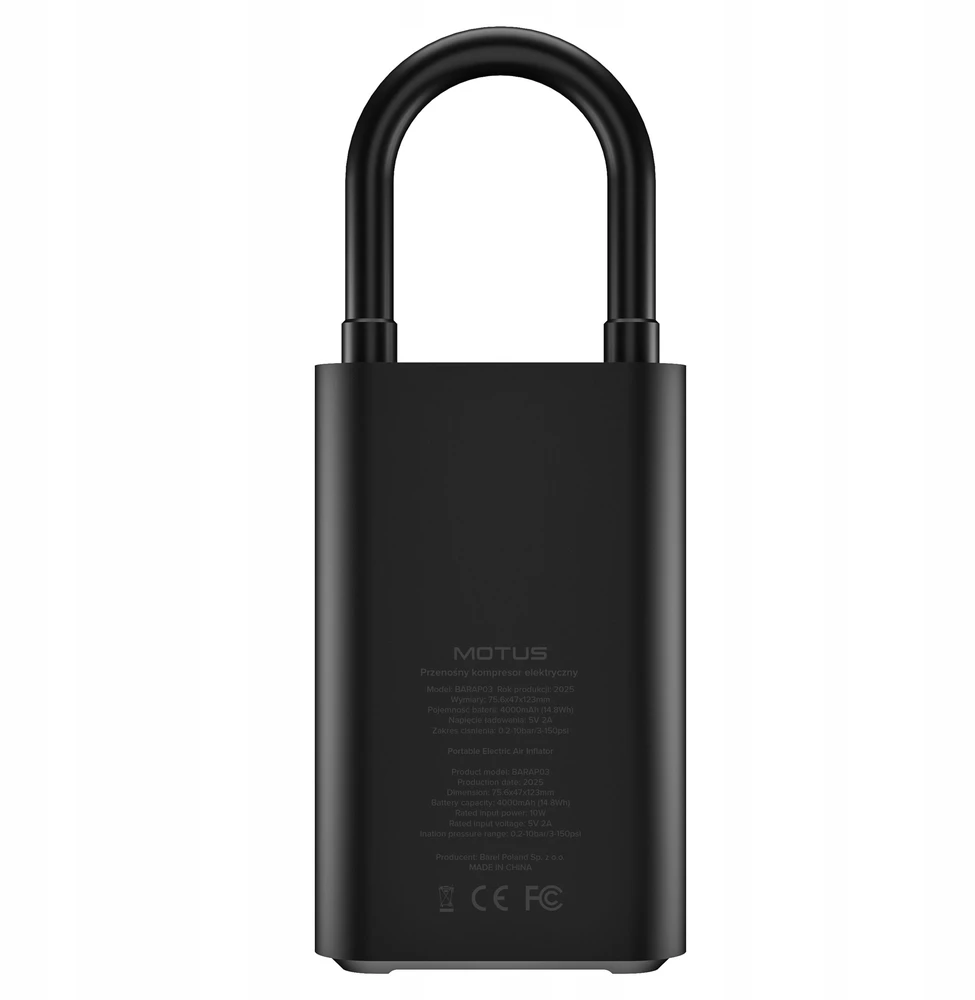 Motus 3in1 akumuliatoriaus siurblys, mini automobilinis kompresorius, Powerbank 4000mAh