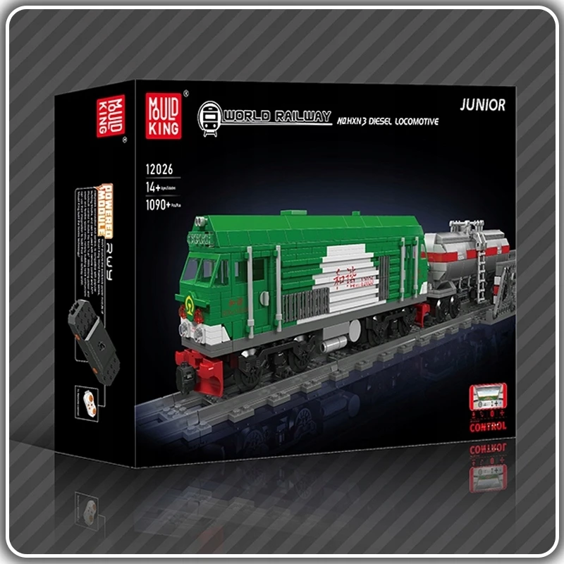 Mould King 12026 Hxn 3 Dyzelinė Lokomotyva Statybinių Blokelių Rinkinys
