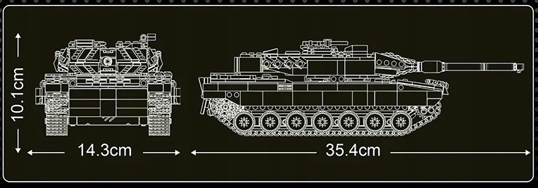 Mould King 20020s Leopard 2 Tank - 1100 det., valdomas pulteliu