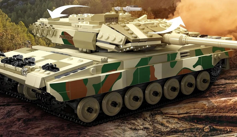 Mould King 20020s Leopard 2 Tank - 1100 det., valdomas pulteliu