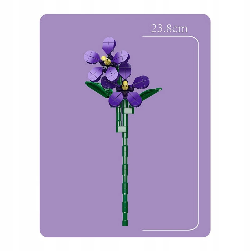 Mould King Gėlių violetinės - MOLD KING kaladėlės 145 vnt. TECHNIKA 24014