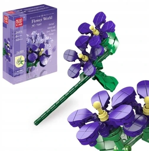 Mould King Gėlių violetinės - MOLD KING kaladėlės 145 vnt. TECHNIKA 24014
