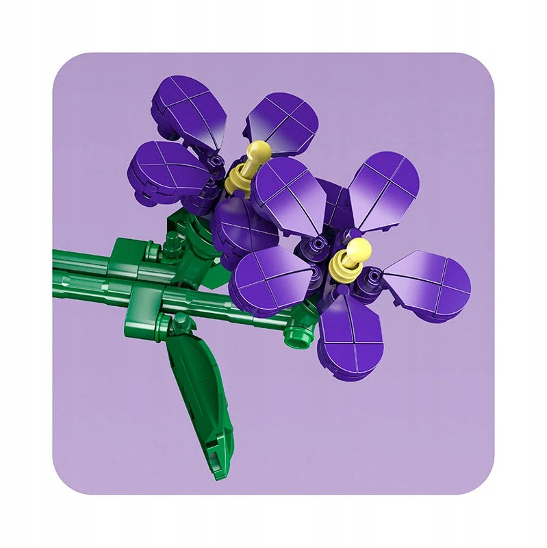 Mould King Gėlių violetinės - MOLD KING kaladėlės 145 vnt. TECHNIKA 24014
