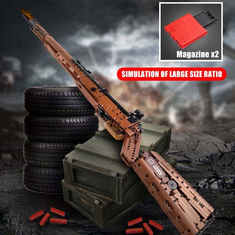 Mould King Konstrukcinis rinkinys: Mauser 98k snaiperinis karabinas, 1117 detalių