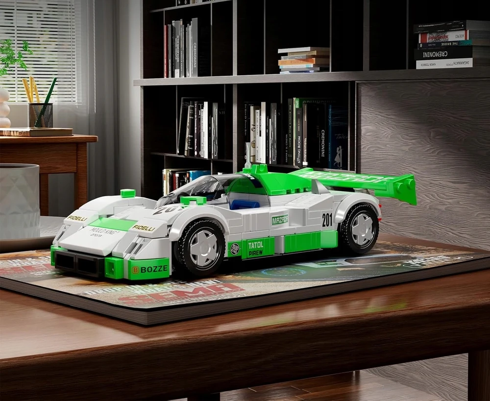 Mould King Mazada 787B Speed ​​​​Champions Mold King 27073 statybinių blokų rinkinys + vitrina
