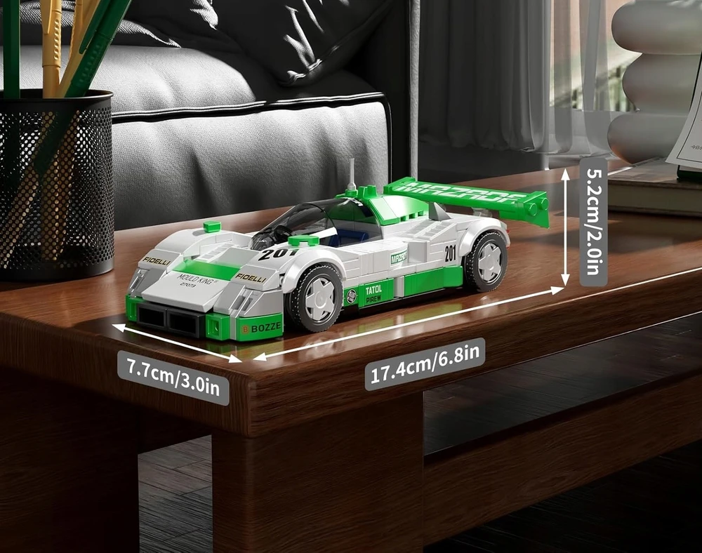 Mould King Mazada 787B Speed ​​​​Champions Mold King 27073 statybinių blokų rinkinys + vitrina