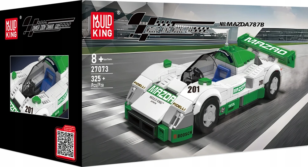 Mould King Mazada 787B Speed ​​​​Champions Mold King 27073 statybinių blokų rinkinys + vitrina